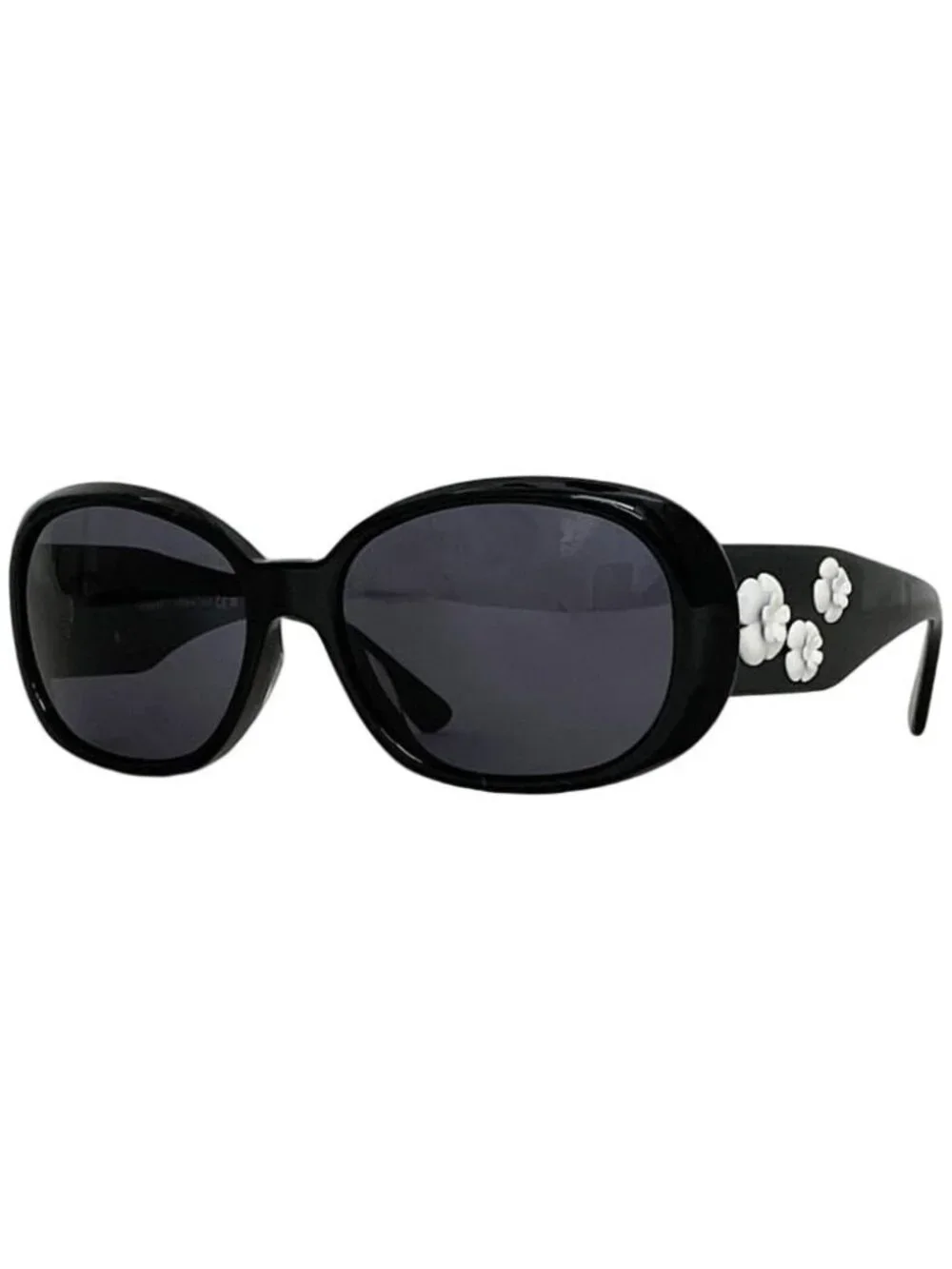 Chanel Sunglasses Camellia 87 Acetate Black Eyewear